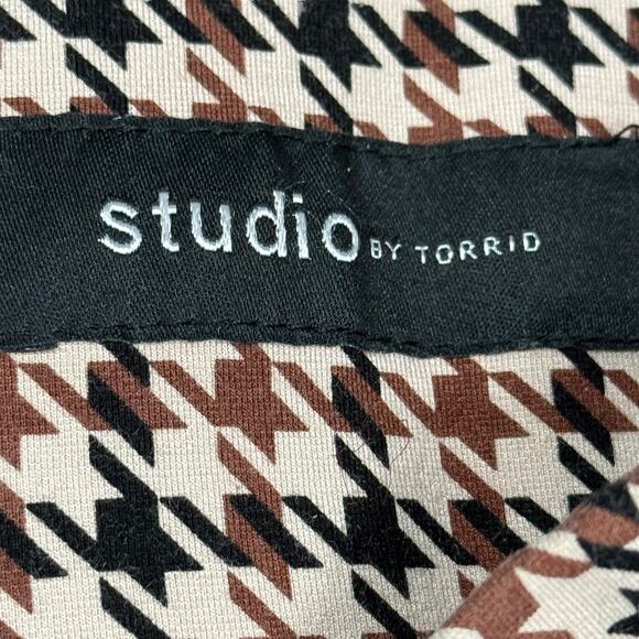 Torrid Studio Pull On Pocket Pixie Ponte Skinny Houndstooth Stretch Pants sz 2X - Picture 15 of 16